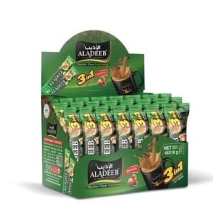 ALADEEB 3'ü 1 Arada Fındık Aromalı Kahve 18 gr (48'li Paket)